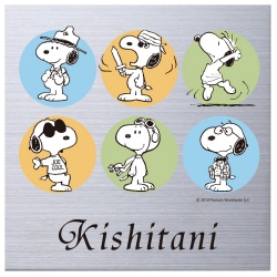 スヌーピー ステンレス 表札画像